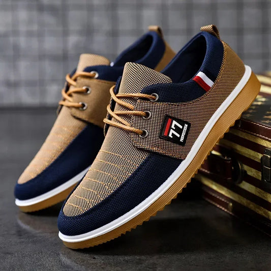 Sneakers Shoes for Men Canvas Shoes Breathable Beef Tendon Bottom Casual Vulcanized Shoes Work Footwear Tenis Masculino2024